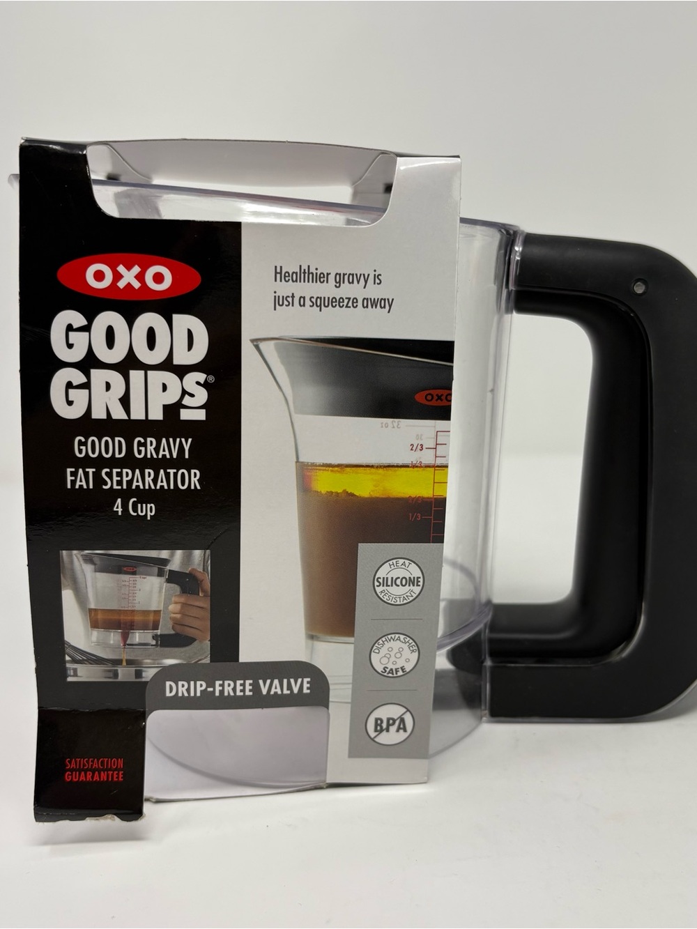 OXO Good Grips Clear and Black Gravy Fat Separator